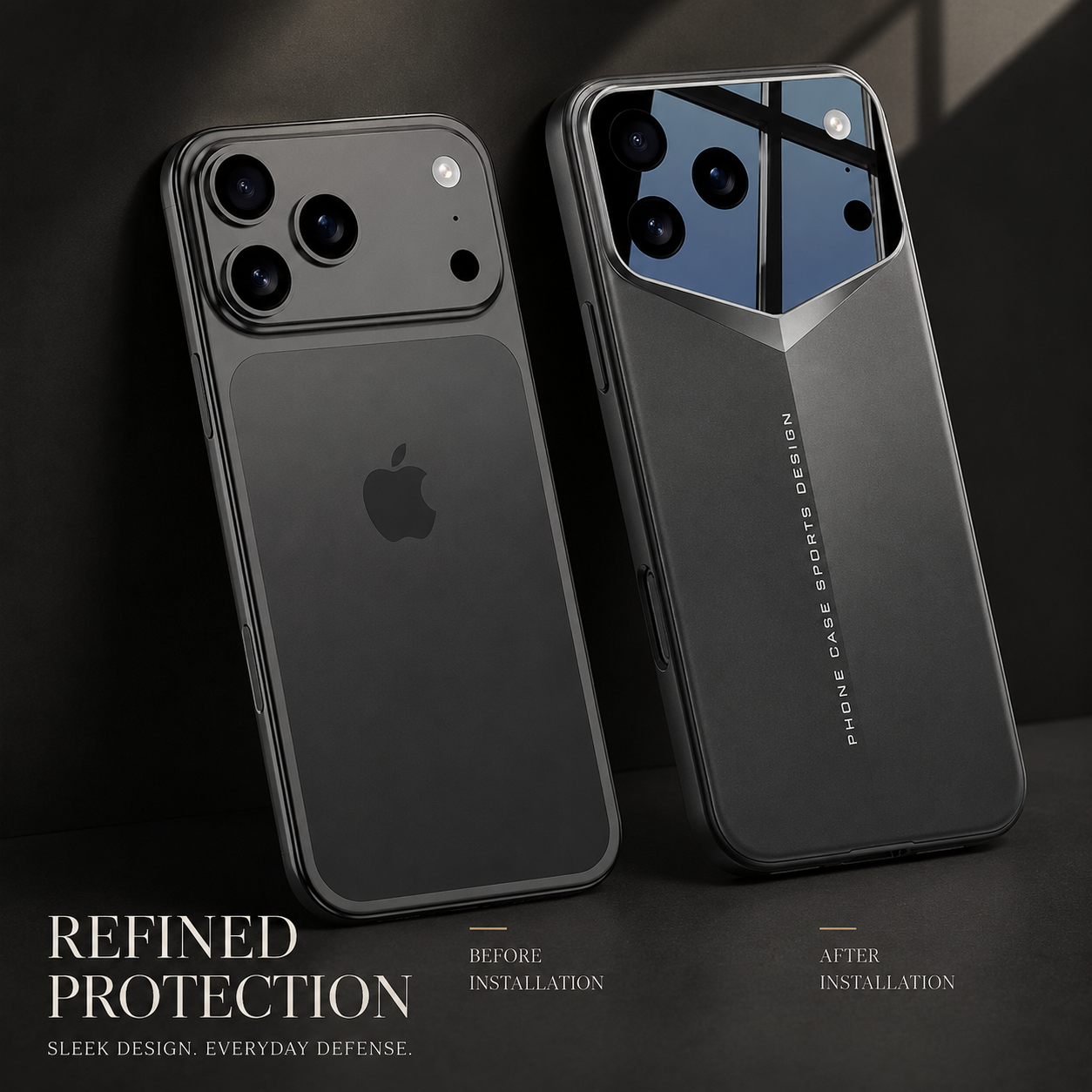 Premium iPhone Case Slim Matte Hard PC Design with Camera Lens Guard, Anti Fingerprint Finish, Secure Grip, Shockproof Coverage and Full Protection