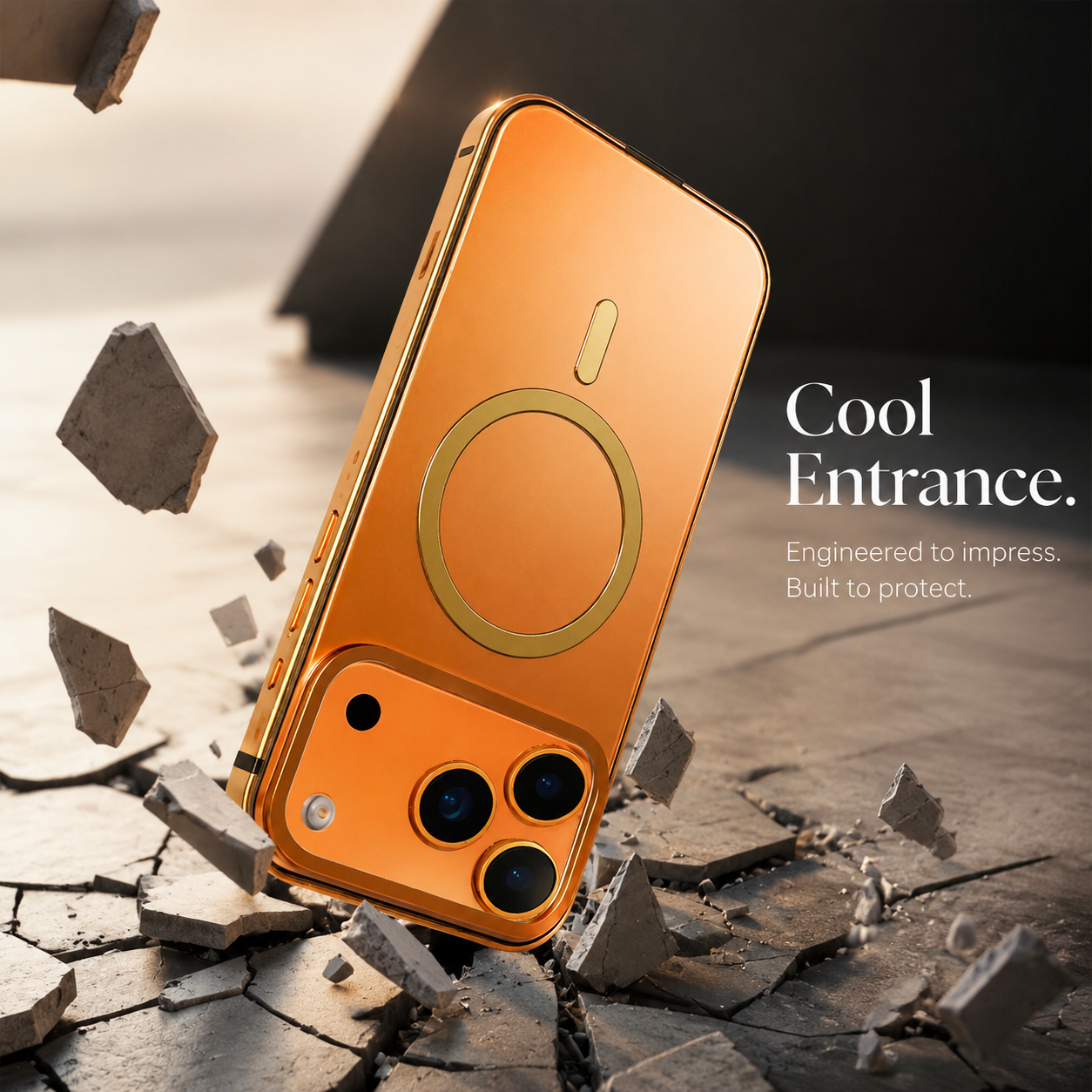Premium iPhone Case Titanium Alloy Magnetic Design with Shockproof Aluminum Bumper, PC TPU Hybrid Back, MagSafe Wireless Charging, Slim Protection