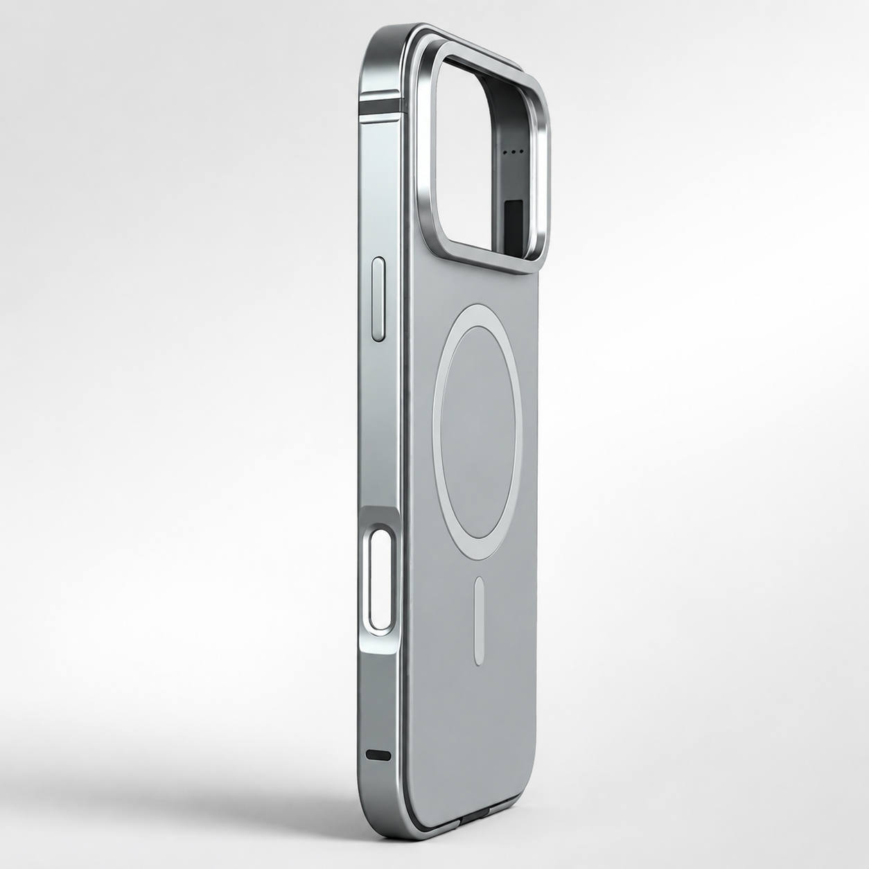 Premium iPhone Case Titanium Alloy Magnetic Design with Shockproof Aluminum Bumper, PC TPU Hybrid Back, MagSafe Wireless Charging, Slim Protection