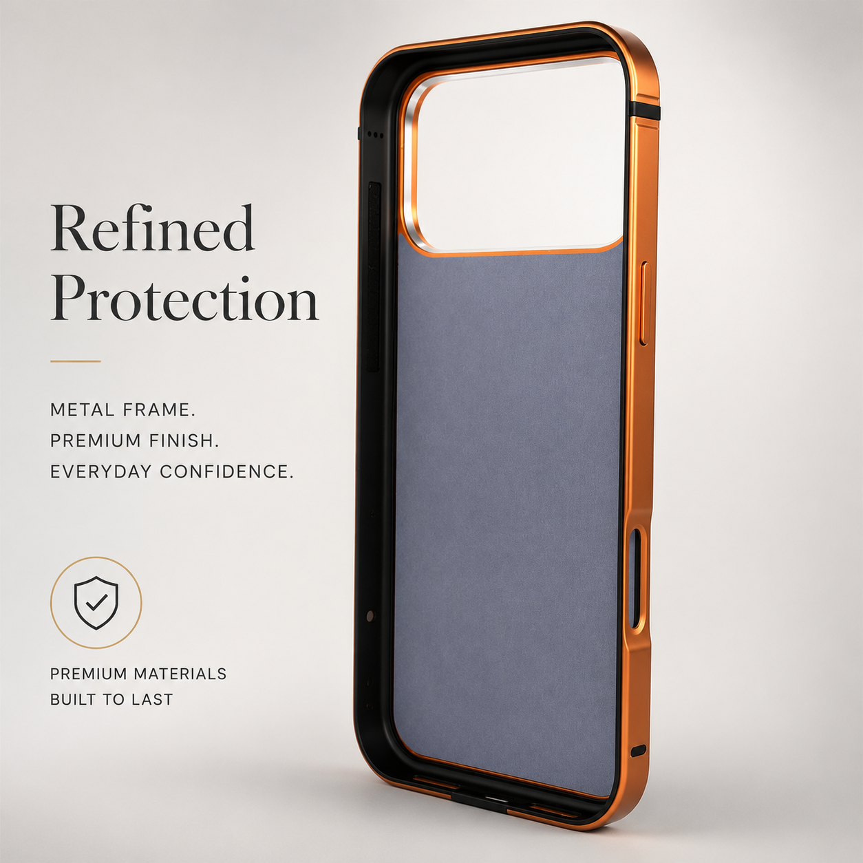 Premium iPhone Case Titanium Alloy Magnetic Design with Shockproof Aluminum Bumper, PC TPU Hybrid Back, MagSafe Wireless Charging, Slim Protection