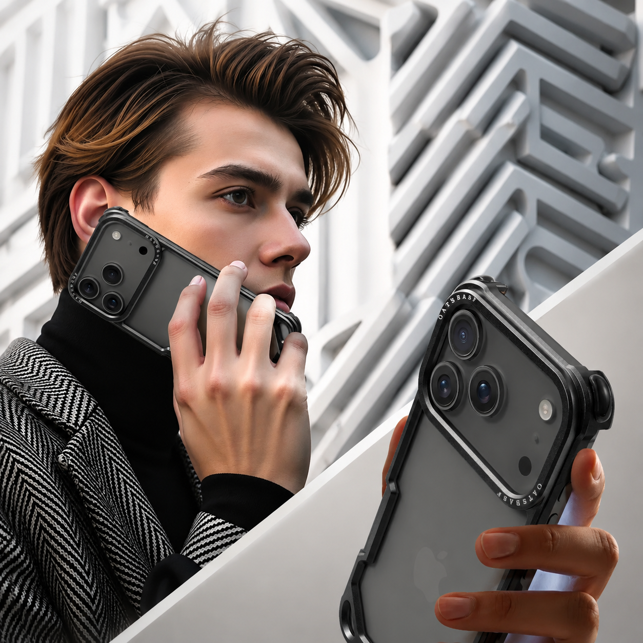 Premium iPhone Case Ultra Thin Aluminum Alloy Build with Camera Lens Protection, Wireless Charging Compatible, Non Slip Shock Resistant Design