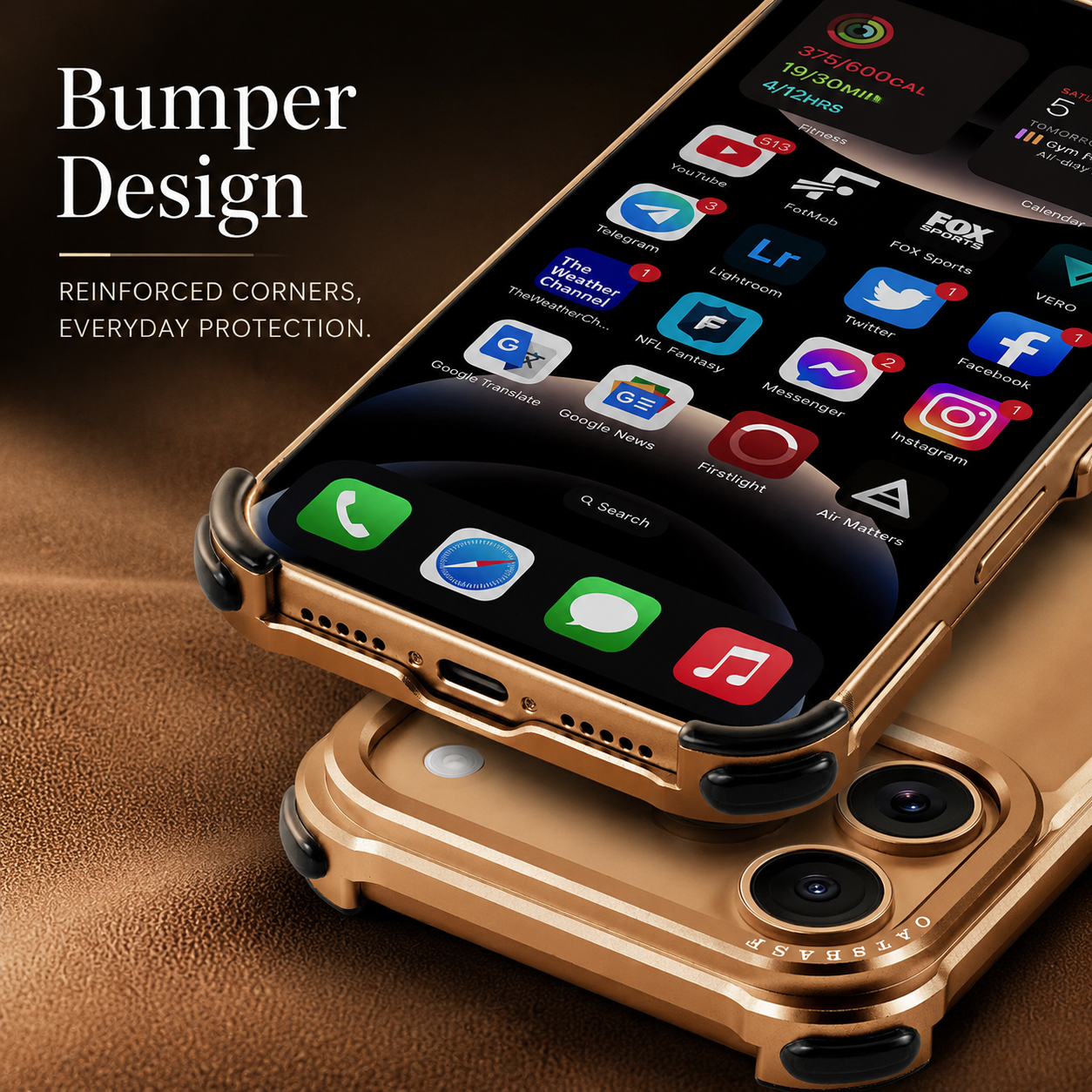 Premium iPhone Case Ultra Thin Aluminum Alloy Build with Camera Lens Protection, Wireless Charging Compatible, Non Slip Shock Resistant Design