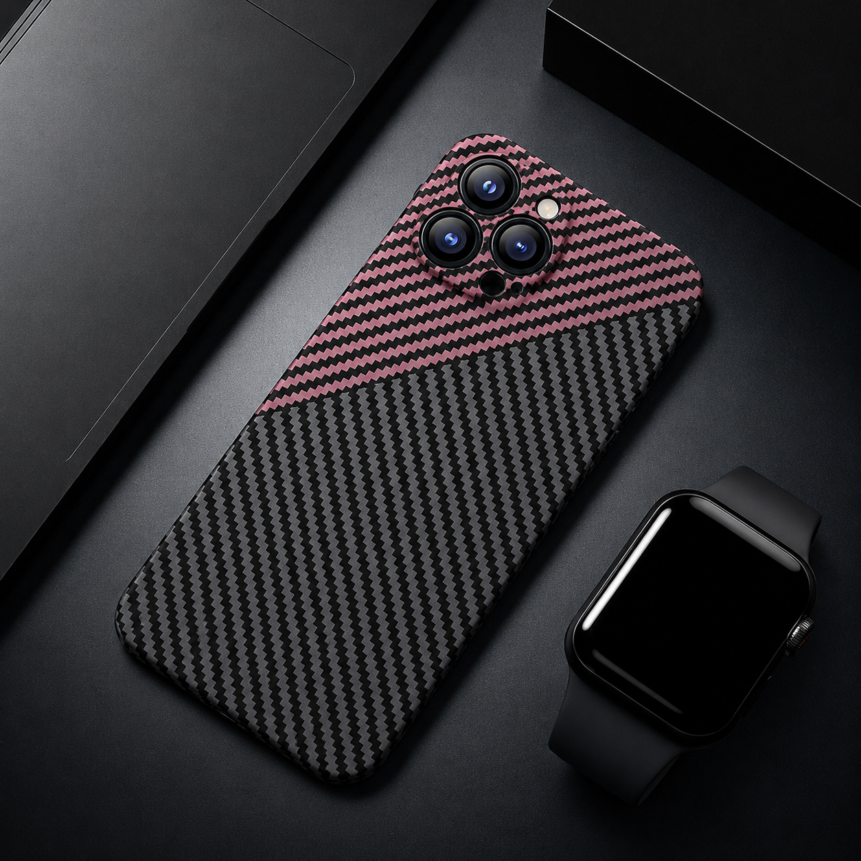 Premium iPhone Case Ultra Thin Carbon Fiber Matte Protective Cover Camera Lens Protection Scratch Resistant Lightweight 0.2mm PP Slim Design