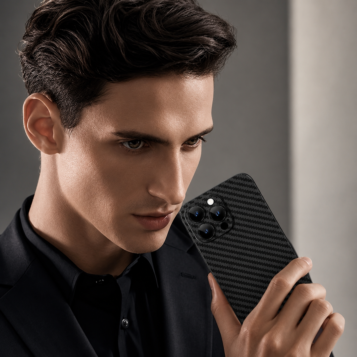 Premium iPhone Case Ultra Thin Carbon Fiber Matte Protective Cover Camera Lens Protection Scratch Resistant Lightweight 0.2mm PP Slim Design