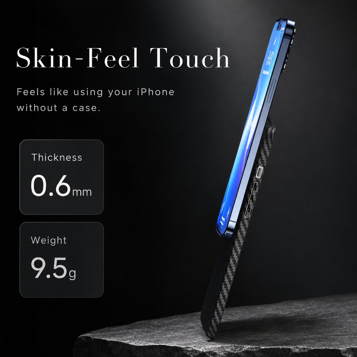 Premium iPhone Case Ultra Thin Carbon Fiber Matte Protective Cover Camera Lens Protection Scratch Resistant Lightweight 0.2mm PP Slim Design