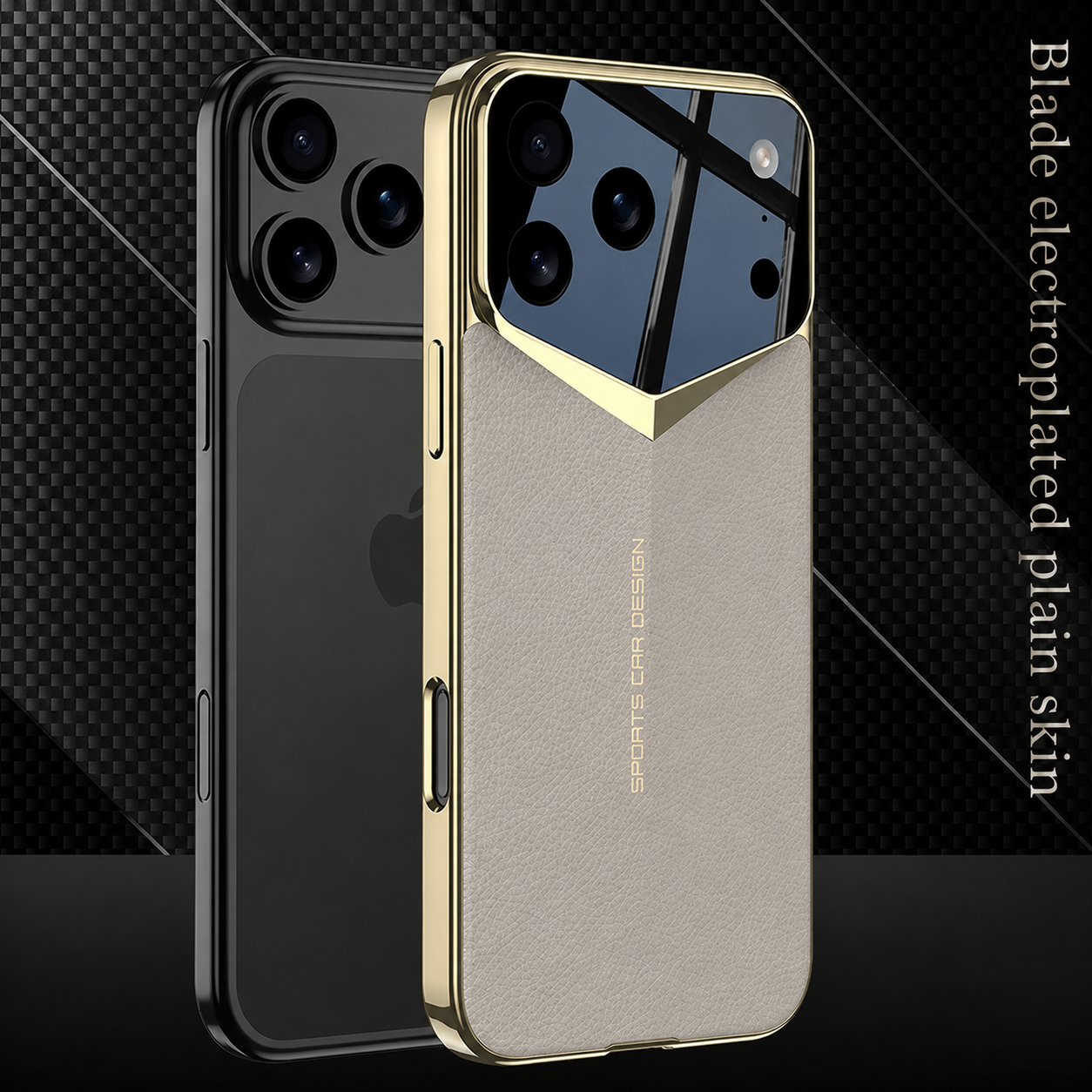 Premium iPhone Case Ultra Thin Leather Design with Camera Lens Protection, Anti Fingerprint Surface, Shock Resistant Slim Fit Full Coverage