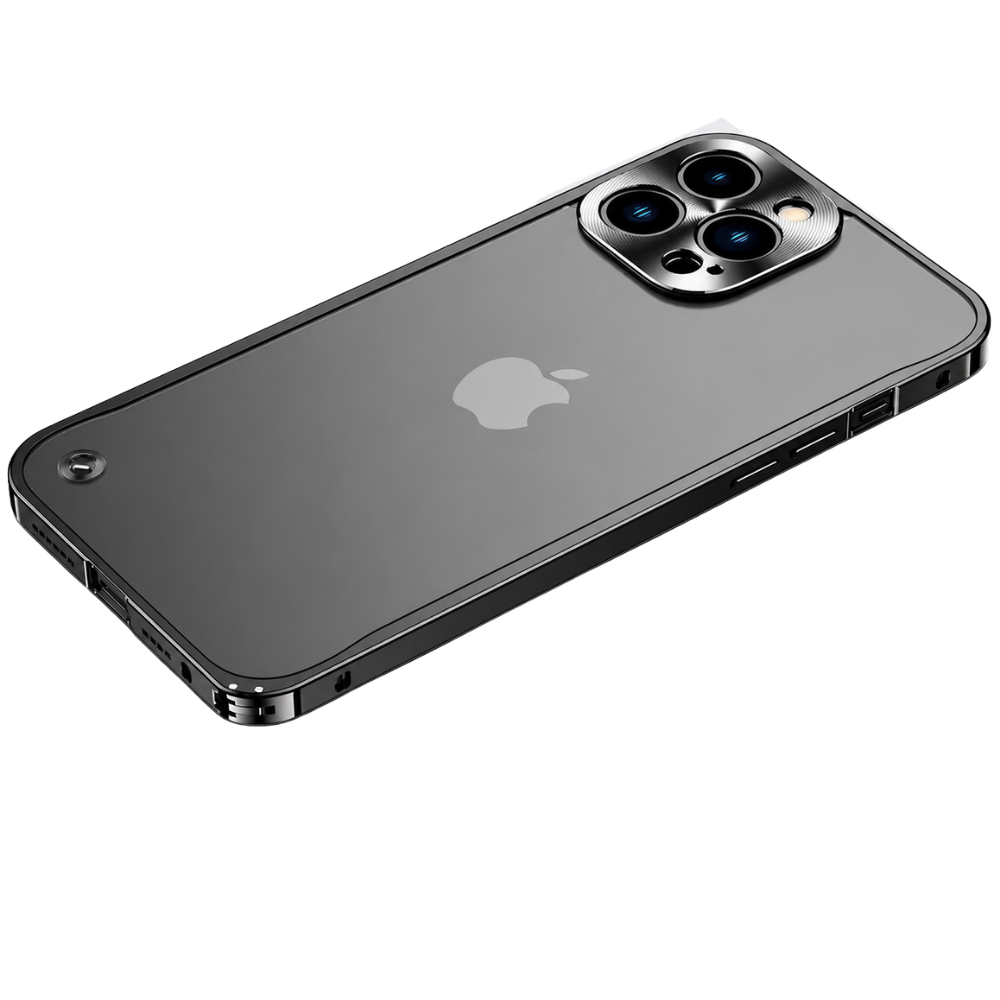 Premium iPhone Case Ultra Thin Matte Transparent Design with Shockproof Aluminum Metal Bumper, PC Acrylic Back, Camera Lens Protector, MagSafe Compatible
