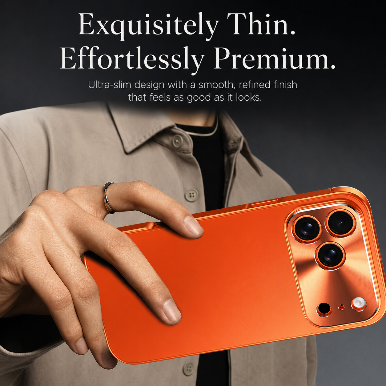 Premium iPhone Case Ultra Thin Protective Cover Aluminum Alloy Frame Camera Lens Protection Shockproof Frosted Matte Backplate Slim Design