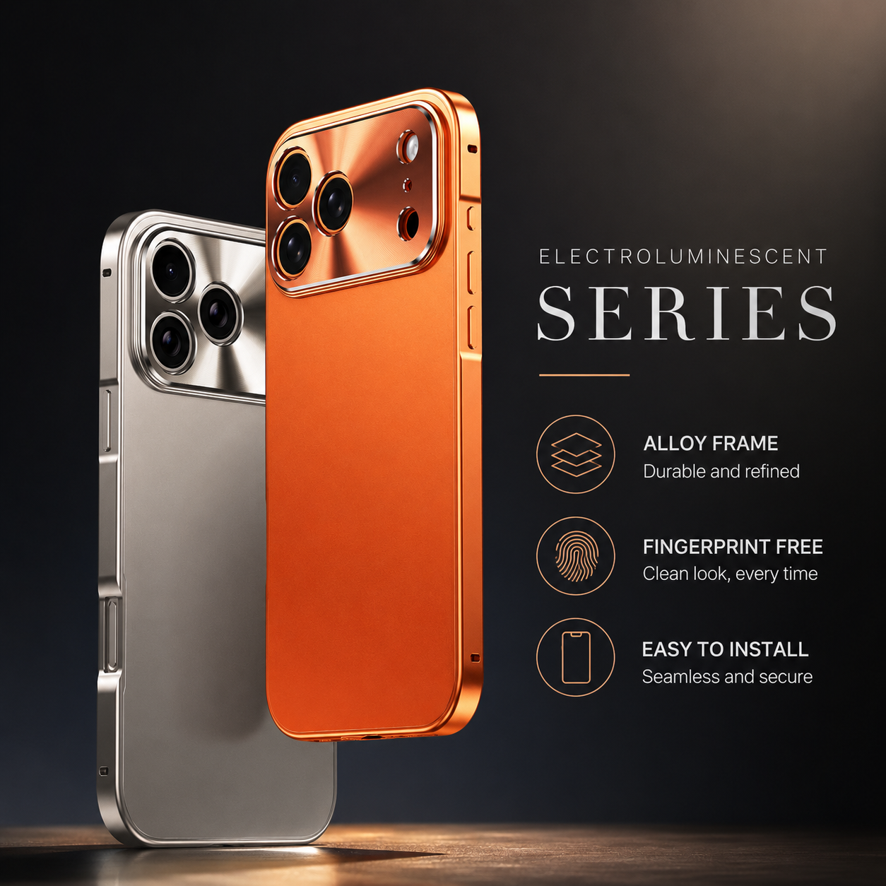 Premium iPhone Case Ultra Thin Protective Cover Aluminum Alloy Frame Camera Lens Protection Shockproof Frosted Matte Backplate Slim Design
