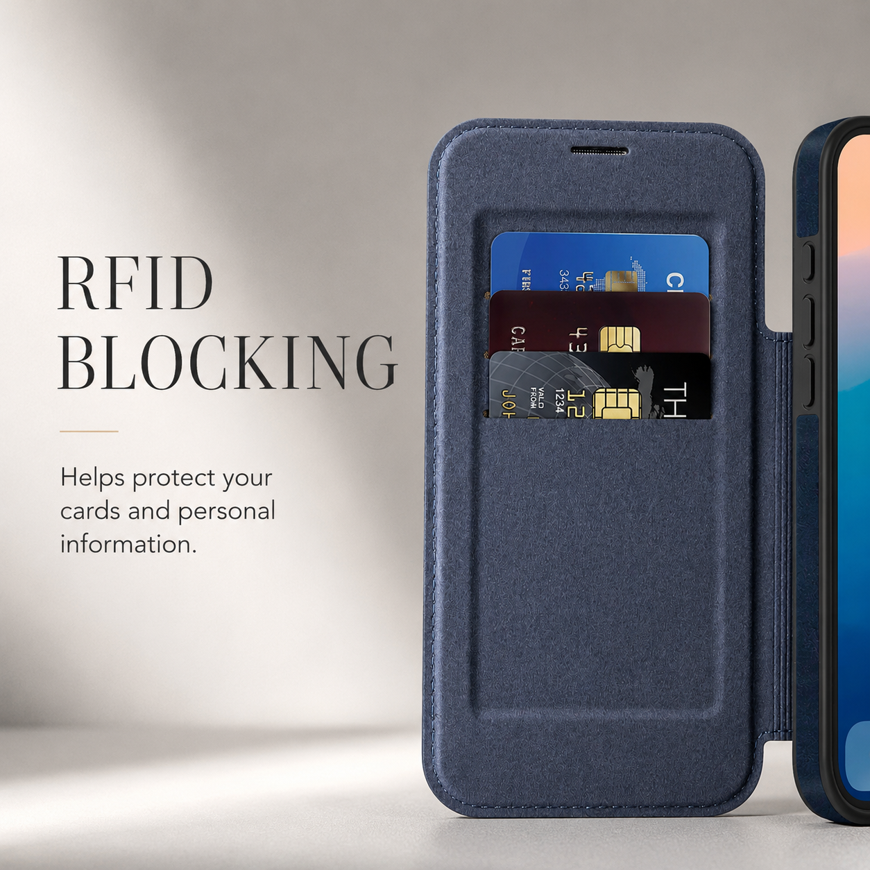 Premium iPhone Case Wallet Cover Card Holder Magnetic Charging Compatible Leather Flip Protective Cover Business Style Design