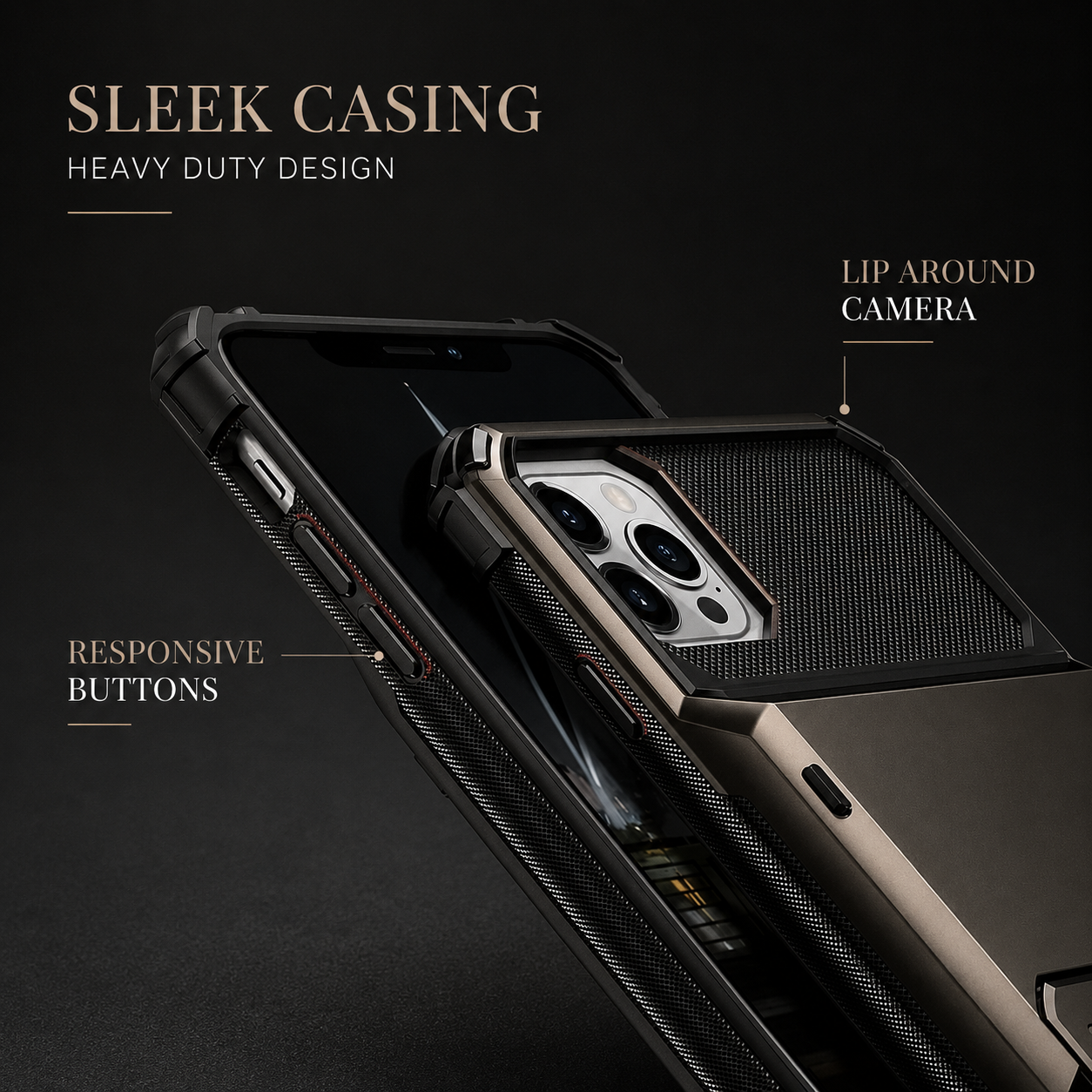 Premium iPhone Case Wallet Cover Card Holder Shockproof Protective Cover Hidden Card Storage Dual Layer Armor Design