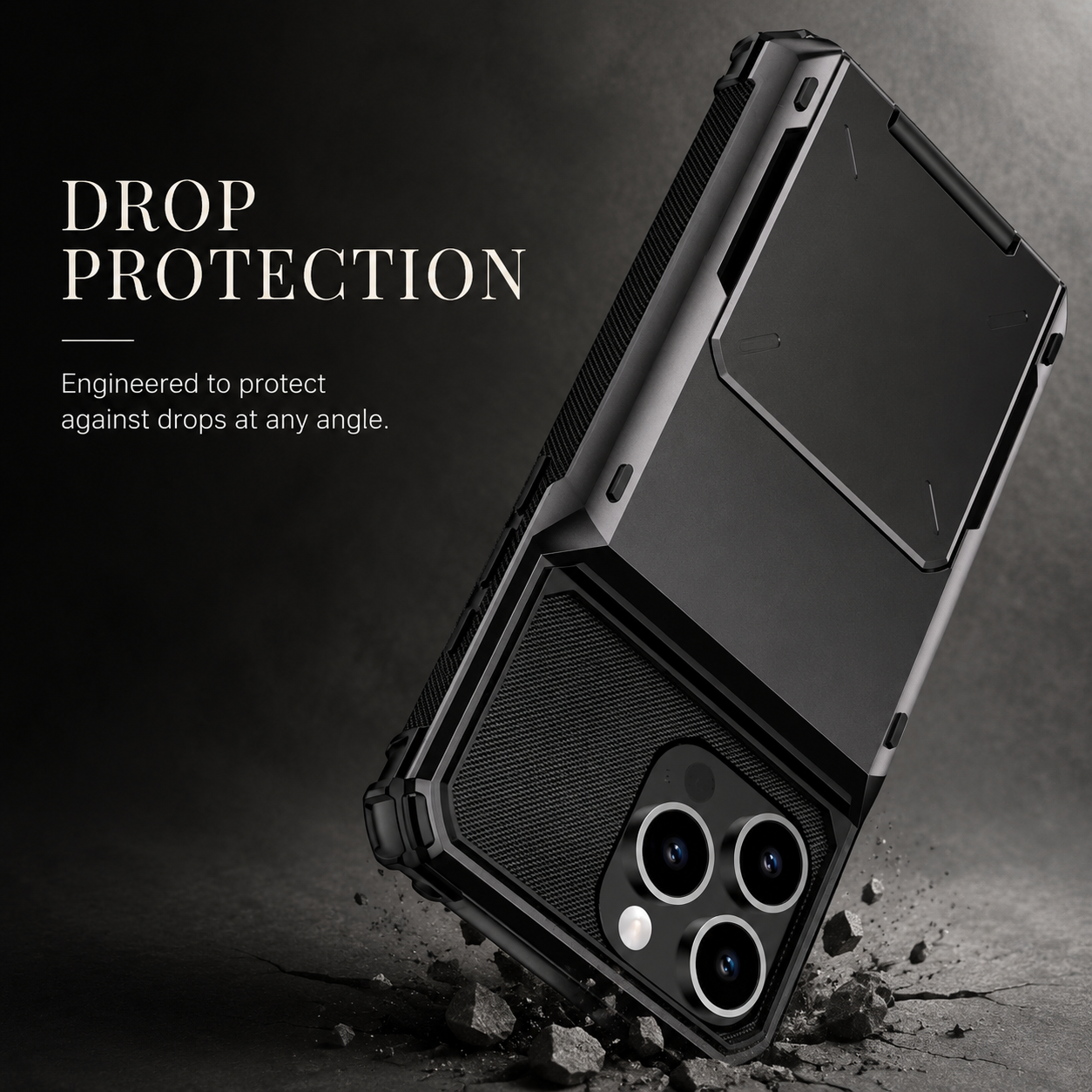 Premium iPhone Case Wallet Cover Card Holder Shockproof Protective Cover Hidden Card Storage Dual Layer Armor Design