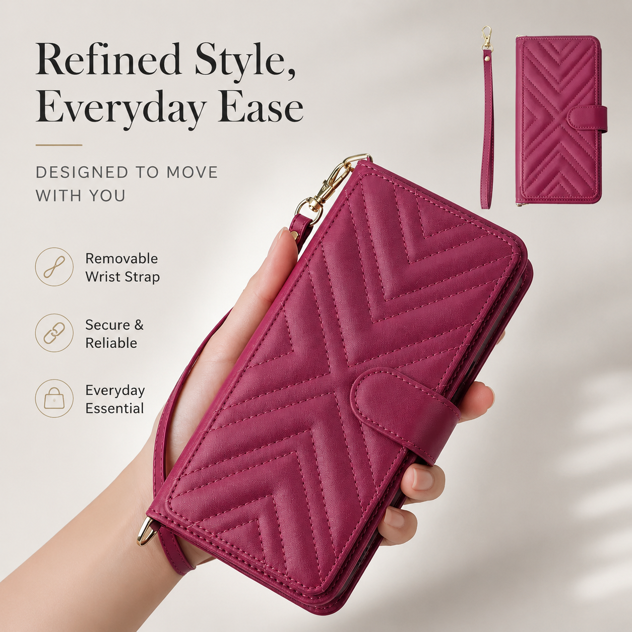 Premium iPhone Case Wallet Cover Card Holder Shockproof Protective Cover Leather Flip Case Magnetic Closure Full Body Protection