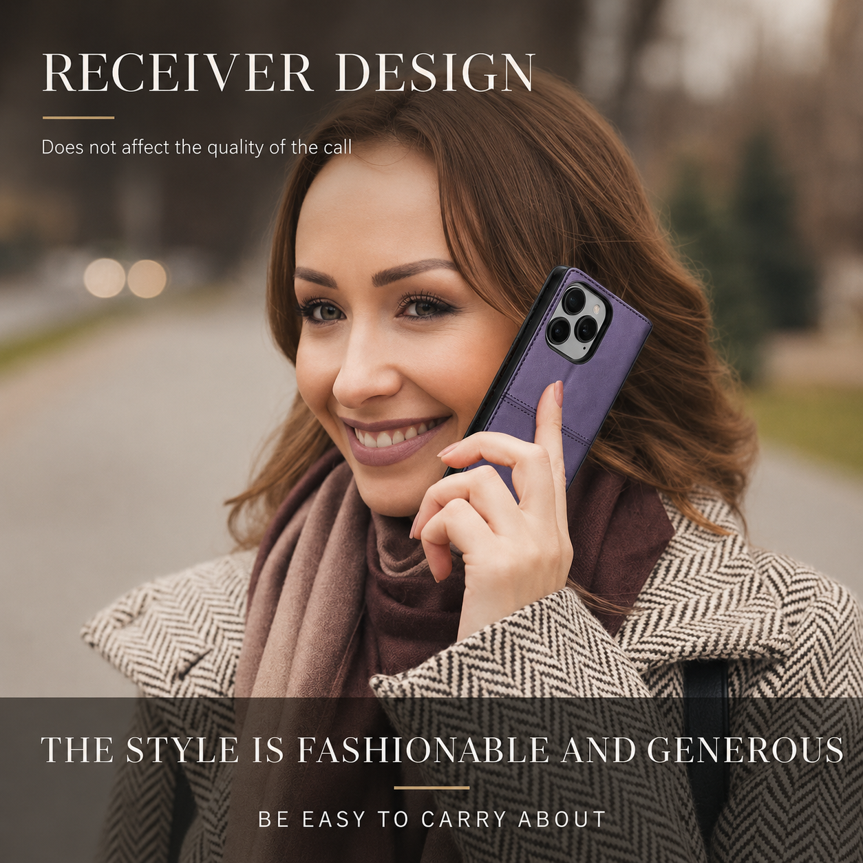 Premium iPhone Case Wallet Cover RFID Protection Card Holder Shockproof Protective Cover Magnetic Closure Anti Fingerprint Leather Design