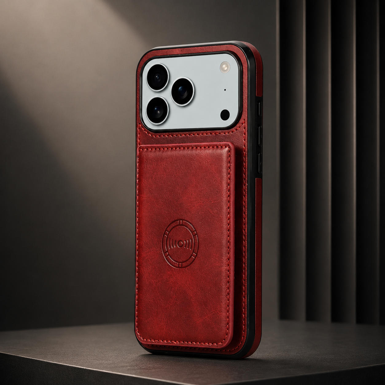 Premium iPhone Case Wallet Cover RFID Protection Card Holder Shockproof Protective Cover Magnetic Closure Leather Design