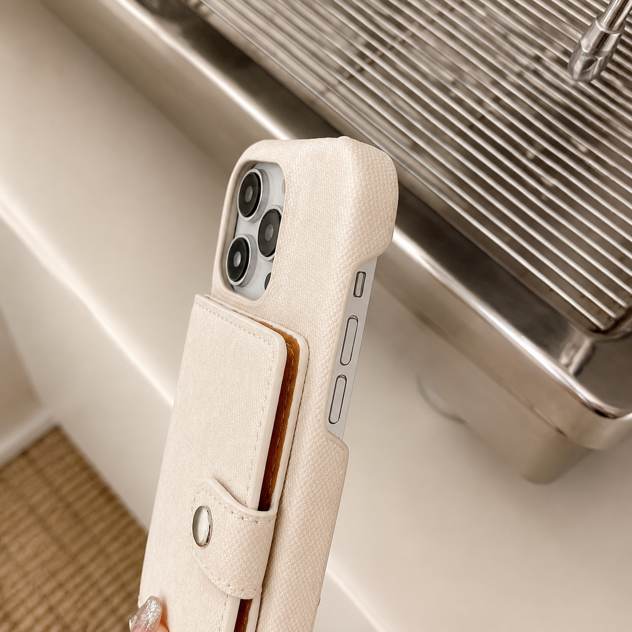 Premium iPhone Case Wallet Crossbody Flip Cover PU Leather Card Pocket Shoulder Strap Magnetic Closure Shockproof RFID Blocking Full Coverage