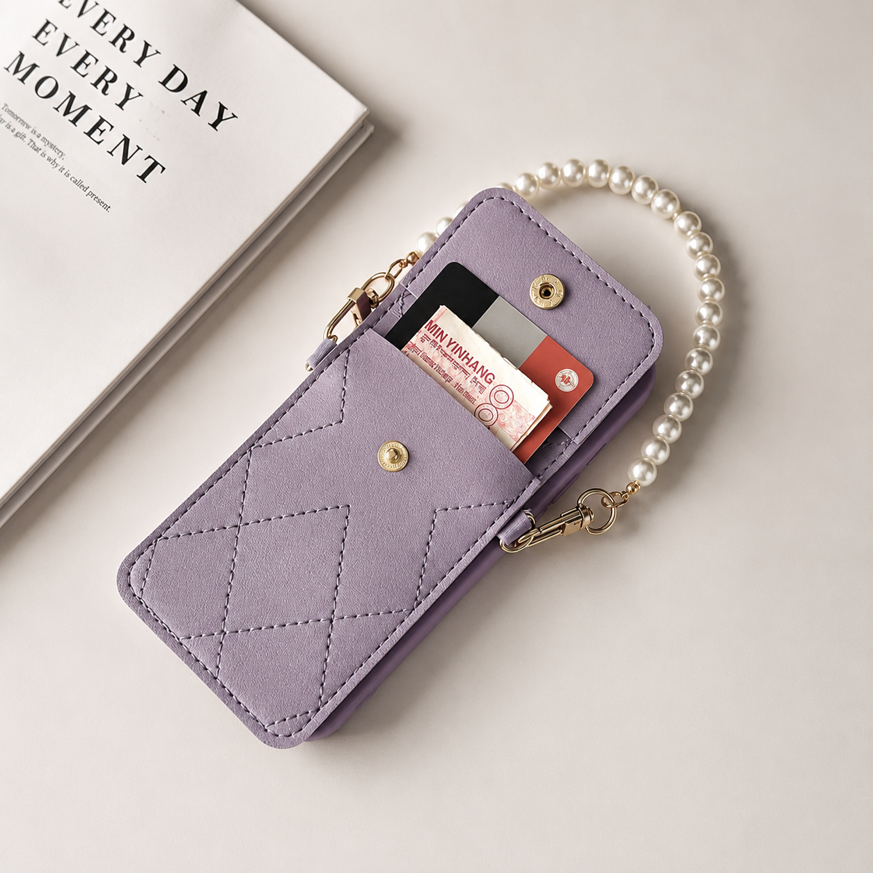 Premium iPhone Case Wallet MagSafe Compatible Crossbody Strap Card Holder Protective Cover Camera Lens Protection Shockproof Slim Design