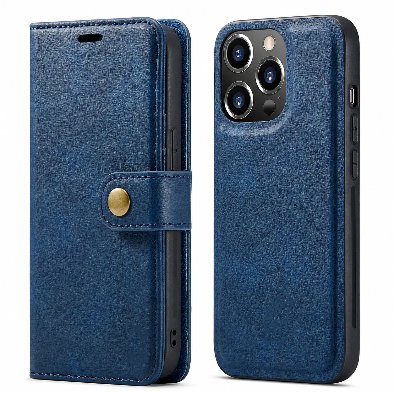 Premium iPhone Case Wallet MagSafe Compatible Detachable Magnetic Leather Protective Cover Card Holder Camera Lens Protection Shockproof Slim Design