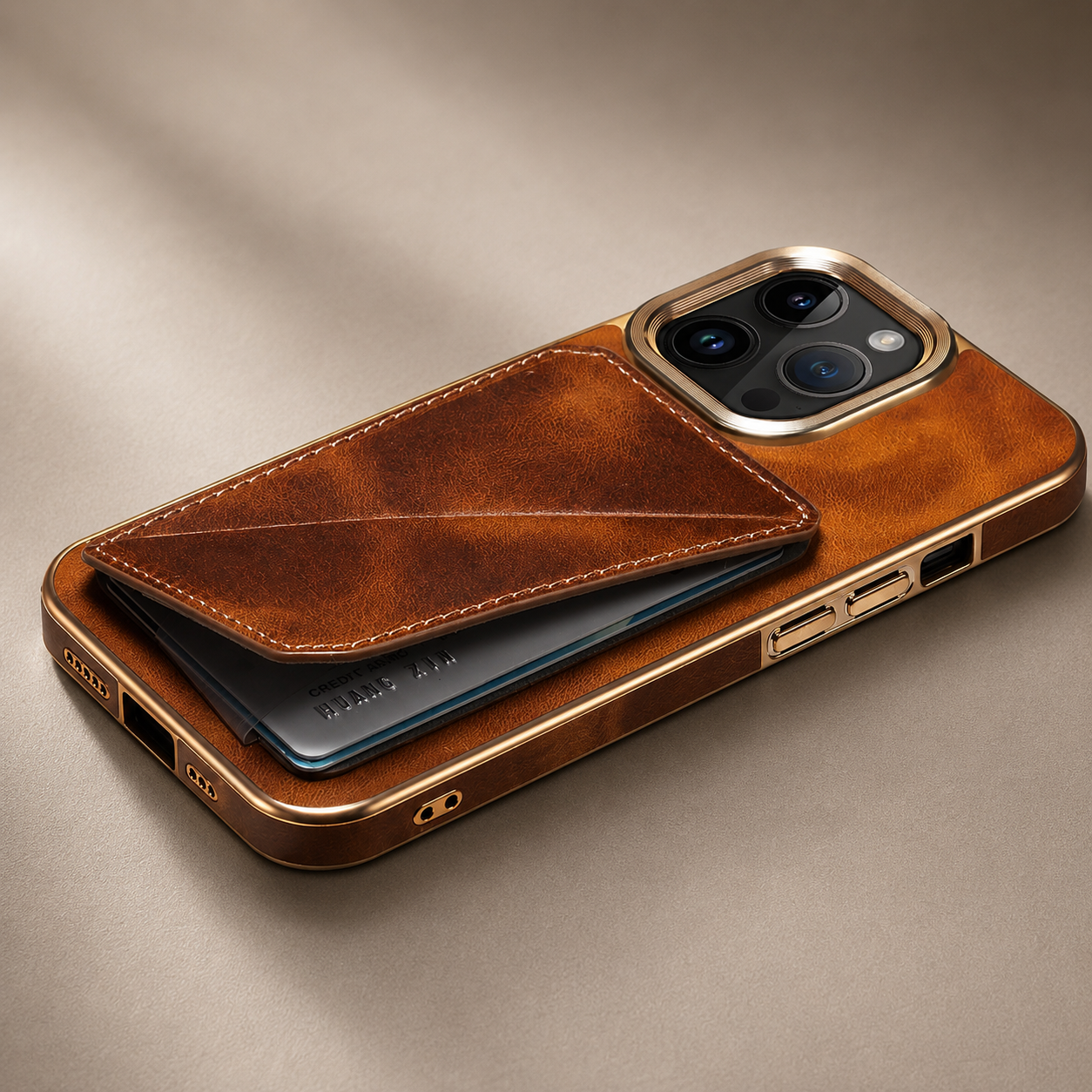 Premium iPhone Case Wallet MagSafe Compatible Genuine Cowhide Leather Cover Magnetic Card Holder Camera Lens Protection Shockproof Full Body Slim Design