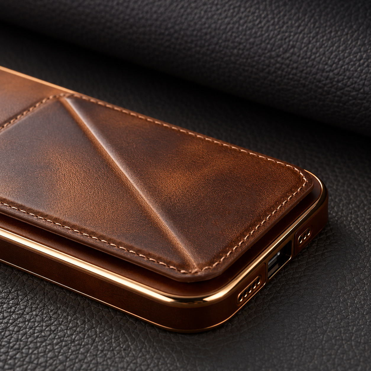 Premium iPhone Case Wallet MagSafe Compatible Genuine Cowhide Leather Cover Magnetic Card Holder Camera Lens Protection Shockproof Full Body Slim Design
