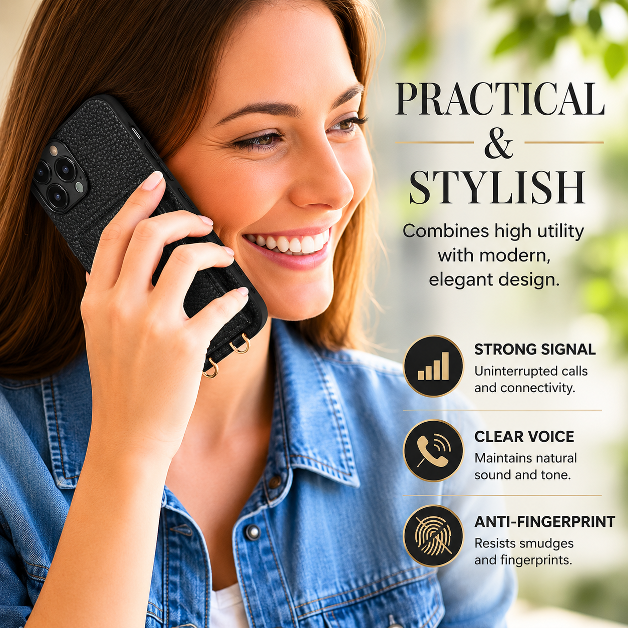 Premium iPhone Case Wallet MagSafe Compatible Leather Card Holder Crossbody Strap Shockproof Protective Cover Camera Lens Protection Slim Design