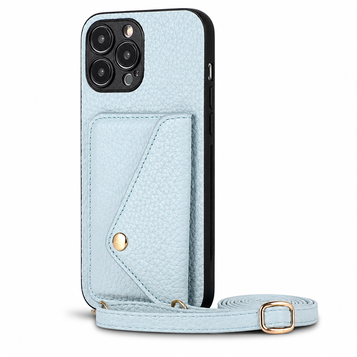 Premium iPhone Case Wallet MagSafe Compatible Leather Card Holder Crossbody Strap Shockproof Protective Cover Camera Lens Protection Slim Design
