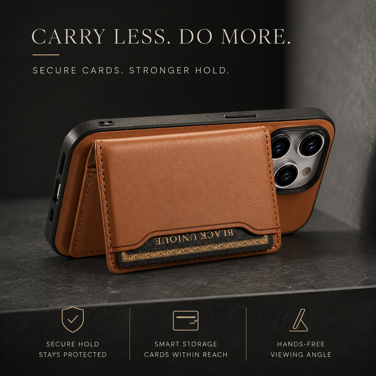Premium iPhone Case Wallet MagSafe Compatible Leather Card Holder Protective Cover Camera Lens Protection Shockproof Slim Lightweight Design