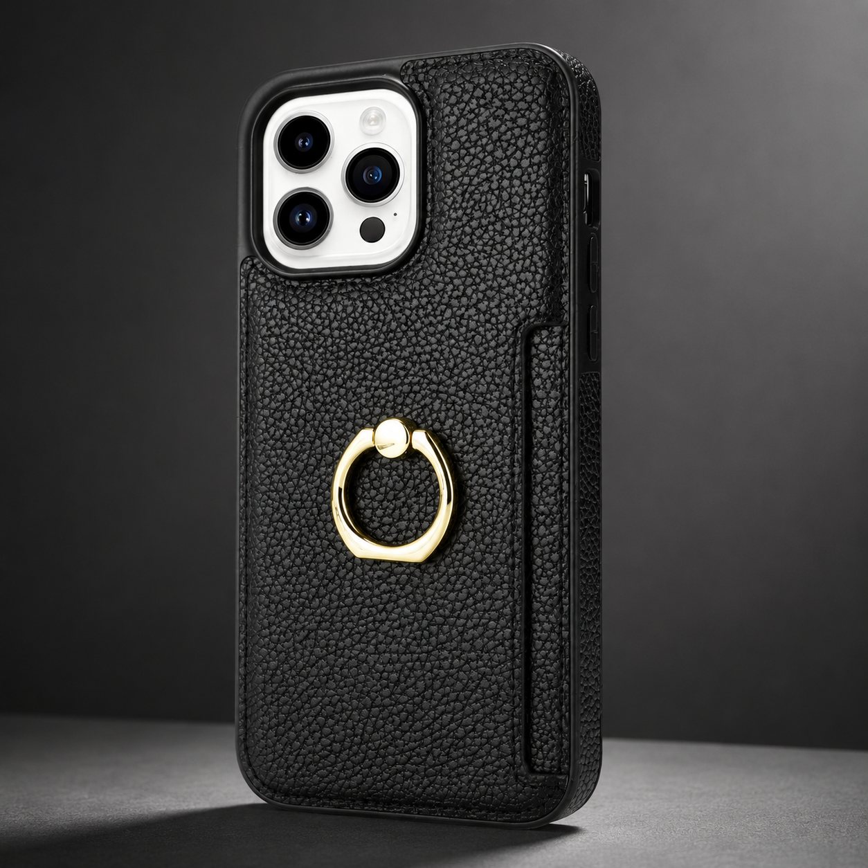 Premium iPhone Case Wallet MagSafe Compatible Leather Card Holder Ring Stand Shockproof Protective Cover Camera Lens Guard Wireless Charging