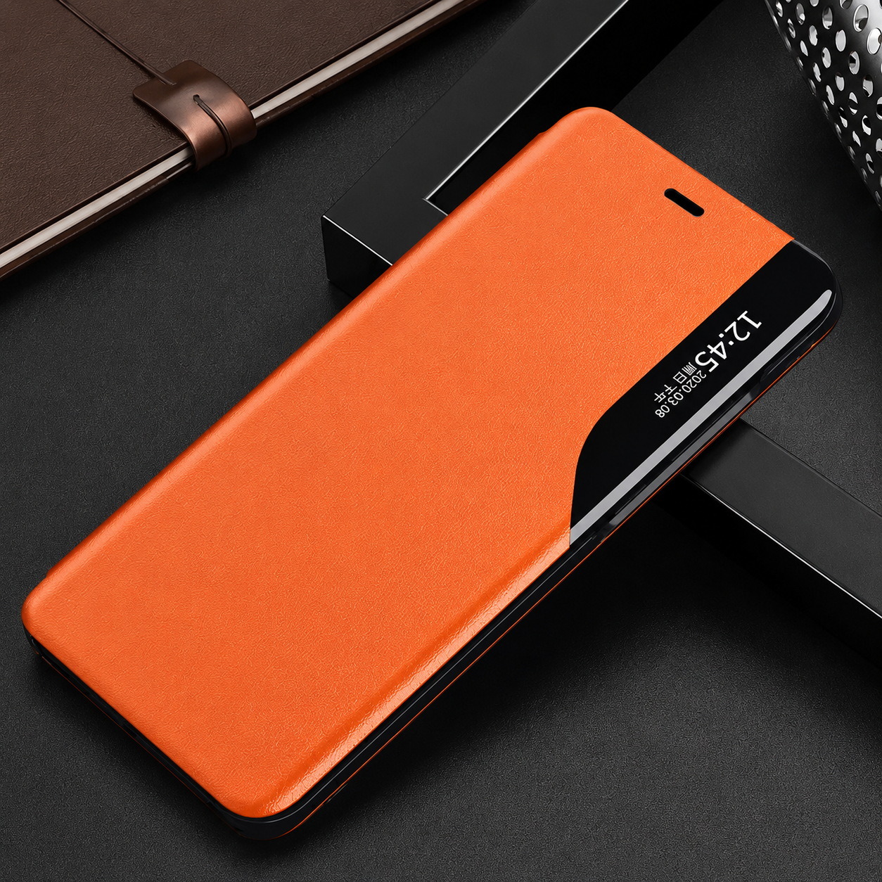 Premium iPhone Case Wallet MagSafe Compatible Magnetic Flip Cover Card Holder Kickstand Camera Lens Protection Shockproof Full Protection Slim Design