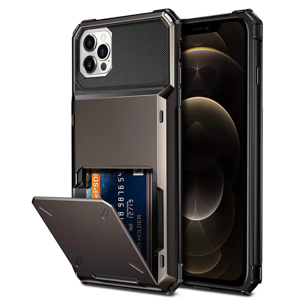 Premium iPhone Case Wallet MagSafe Compatible Magnetic Protective Cover 4 Card Holder Camera Lens Protection Shockproof Slim Design