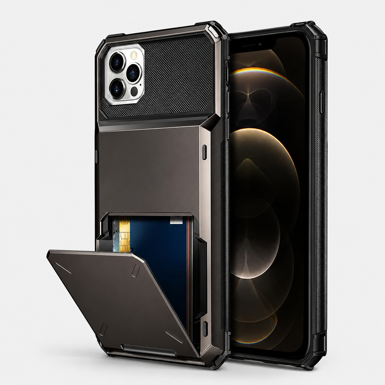 Premium iPhone Case Wallet MagSafe Compatible Magnetic Protective Cover 4 Card Holder Camera Lens Protection Shockproof Slim Design