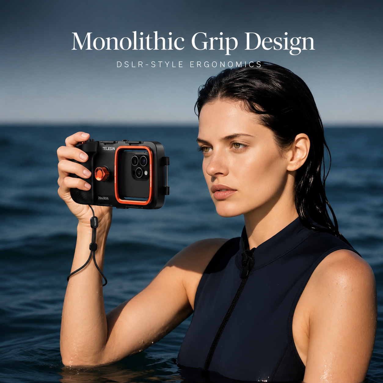 Premium iPhone Case Waterproof Diving Housing IP68 Protective Cover Bluetooth Camera Control Shockproof Full Body Protection Underwater Design