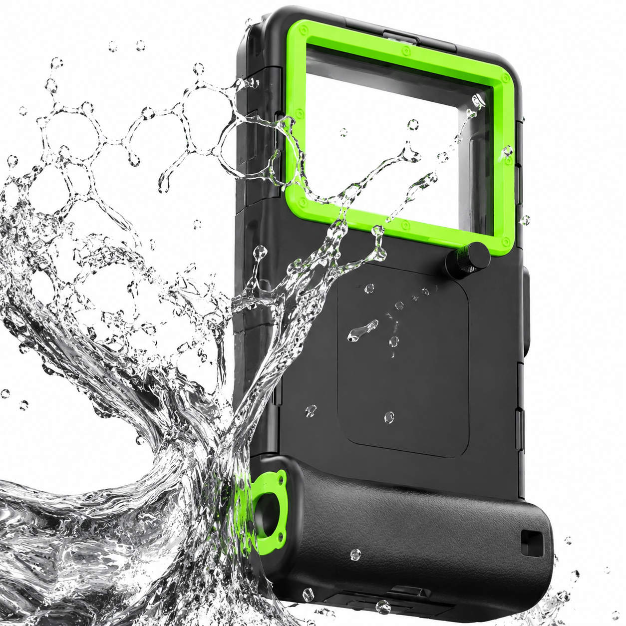 Premium iPhone Case Waterproof Full Housing Protective Cover 15m Diving 50ft Swimming Holster Lanyard Shockproof Heavy Duty Outdoor Case Dustproof Secure Seal Design