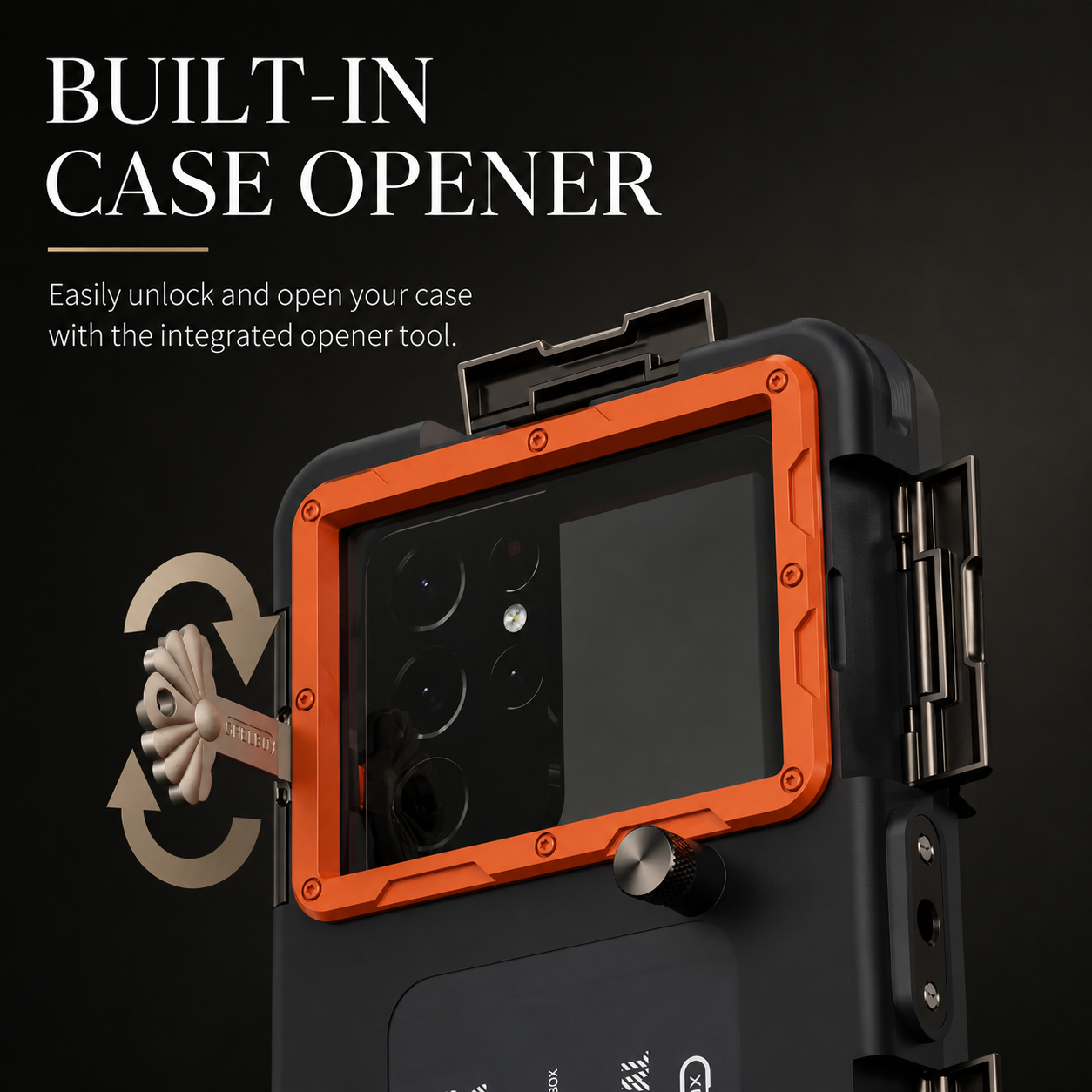 Premium iPhone Case Waterproof Full Housing Protective Cover 15m Diving 50ft Swimming Holster Lanyard Shockproof Heavy Duty Outdoor Case Dustproof Secure Seal Design