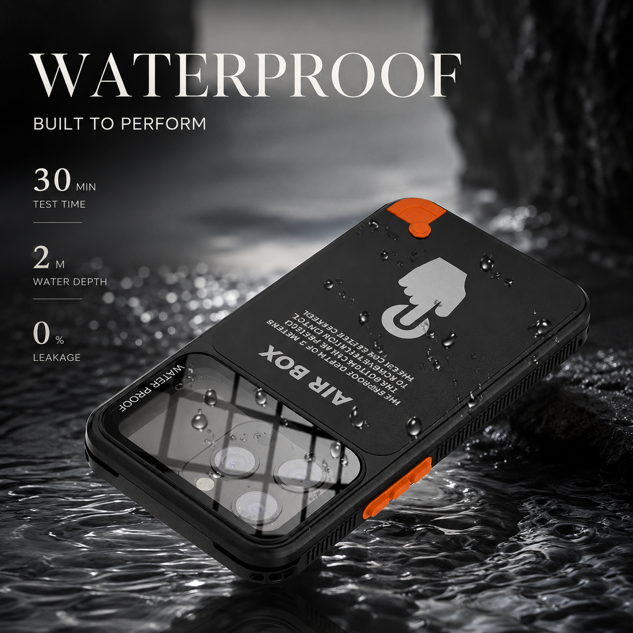 Premium iPhone Case Waterproof Shockproof Protective Cover IP68 Full Body Sealed Design Dustproof Underwater Protection Outdoor Use