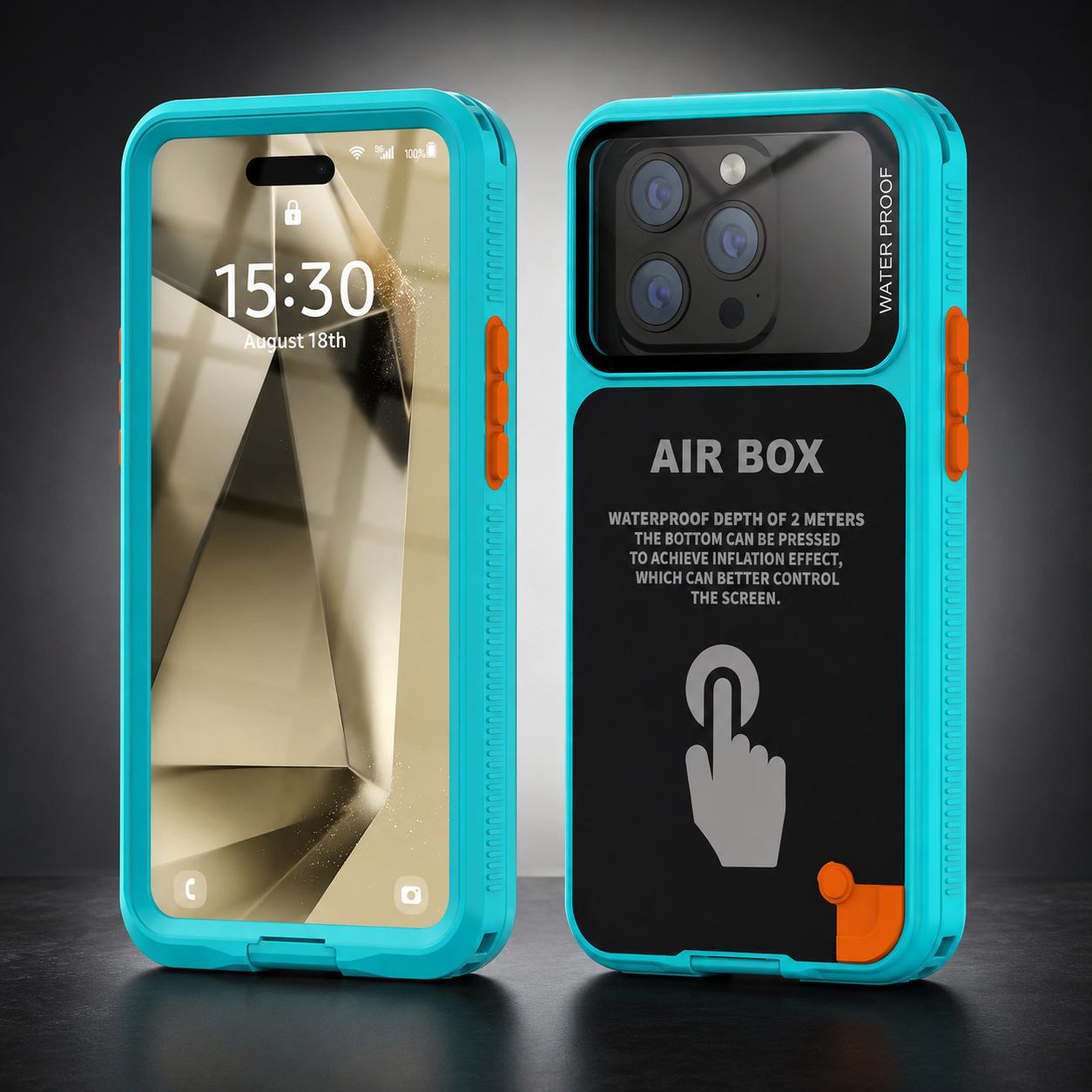 Premium iPhone Case Waterproof Shockproof Protective Cover IP68 Full Body Sealed Design Dustproof Underwater Protection Outdoor Use