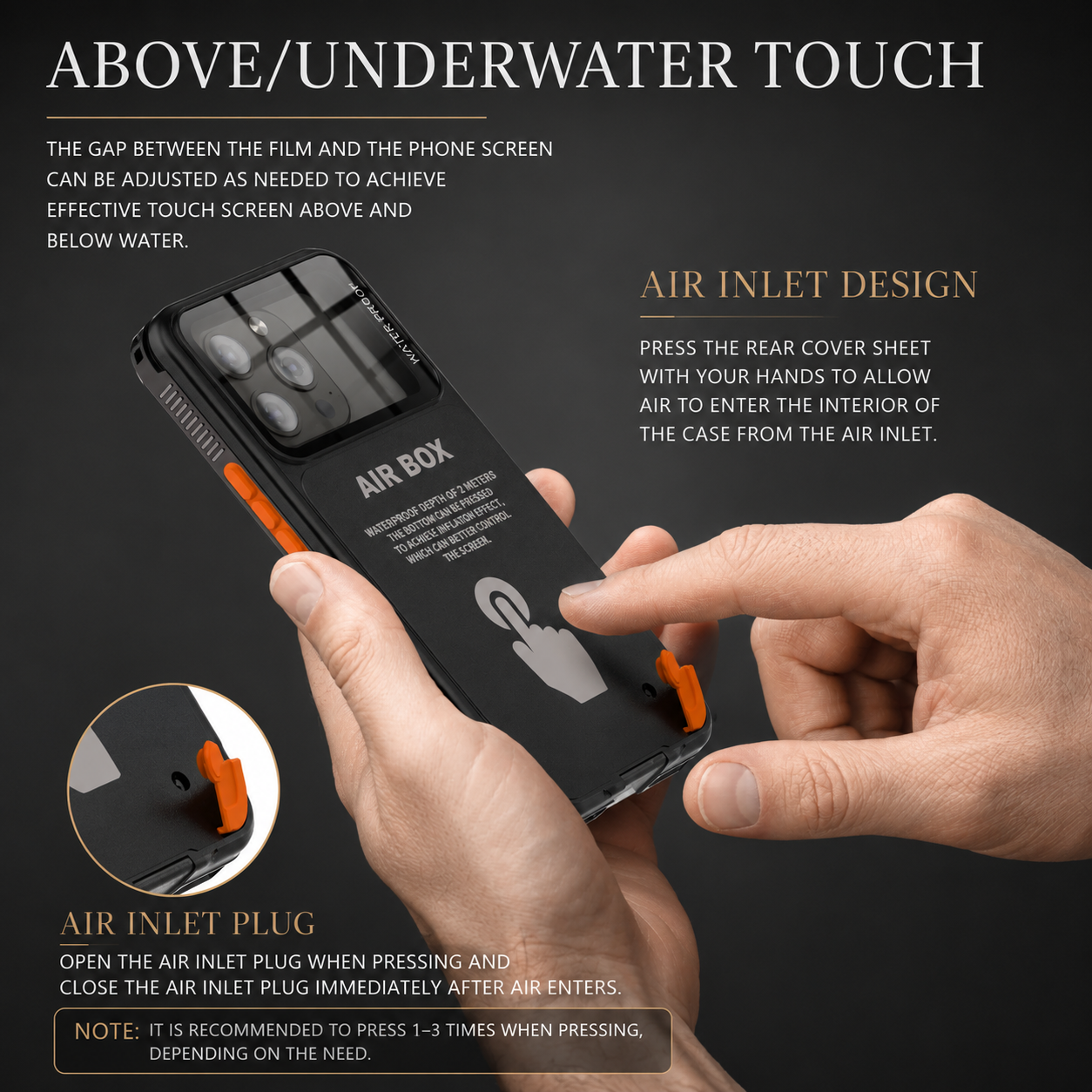 Premium iPhone Case Waterproof Shockproof Protective Cover IP68 Full Body Sealed Design Dustproof Underwater Protection Outdoor Use