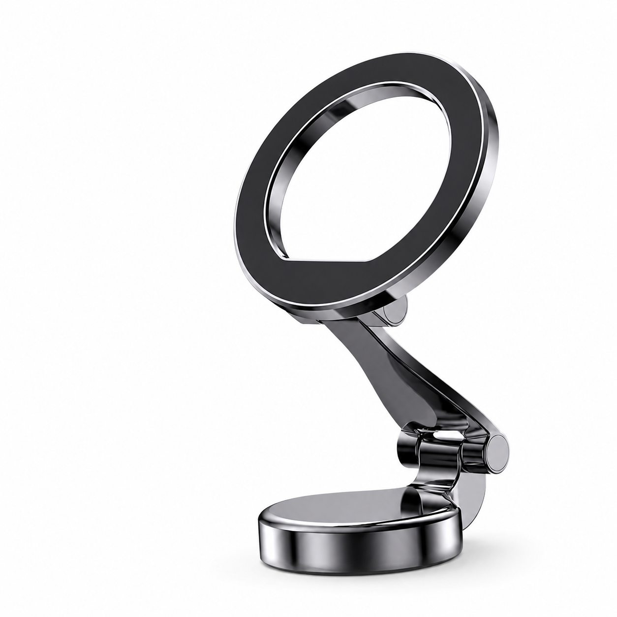 Premium iPhone MagSafe Car Mount Magnetic Phone Holder 360 Rotation Dashboard Stand Zinc Alloy Construction Strong Grip Viewing Support Design