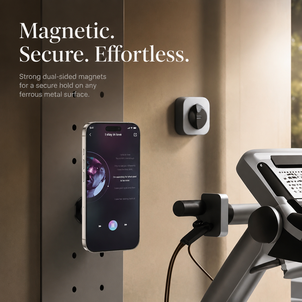 Premium iPhone MagSafe Compatible Magnetic Ring Holder Phone Grip Stand Dual Magnet Support Secure Finger Loop Portable Design Travel Accessory Mount