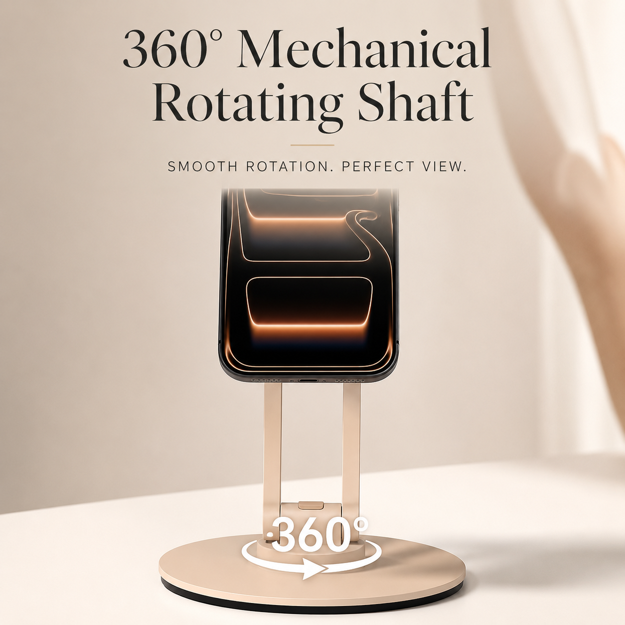 Premium iPhone MagSafe Stand Magnetic Desk Holder Aluminum Construction 360 Rotation Height Adjustment Foldable Base Stable Viewing Support Mount
