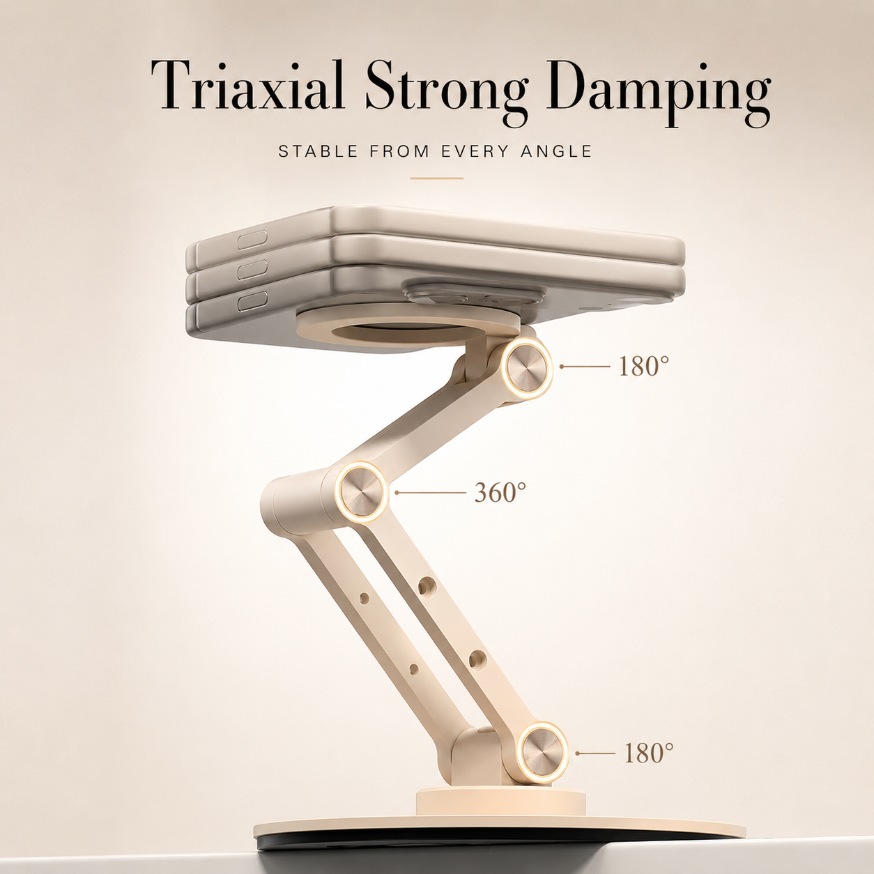 Premium iPhone MagSafe Stand Magnetic Desk Holder Aluminum Construction 360 Rotation Height Adjustment Foldable Base Stable Viewing Support Mount