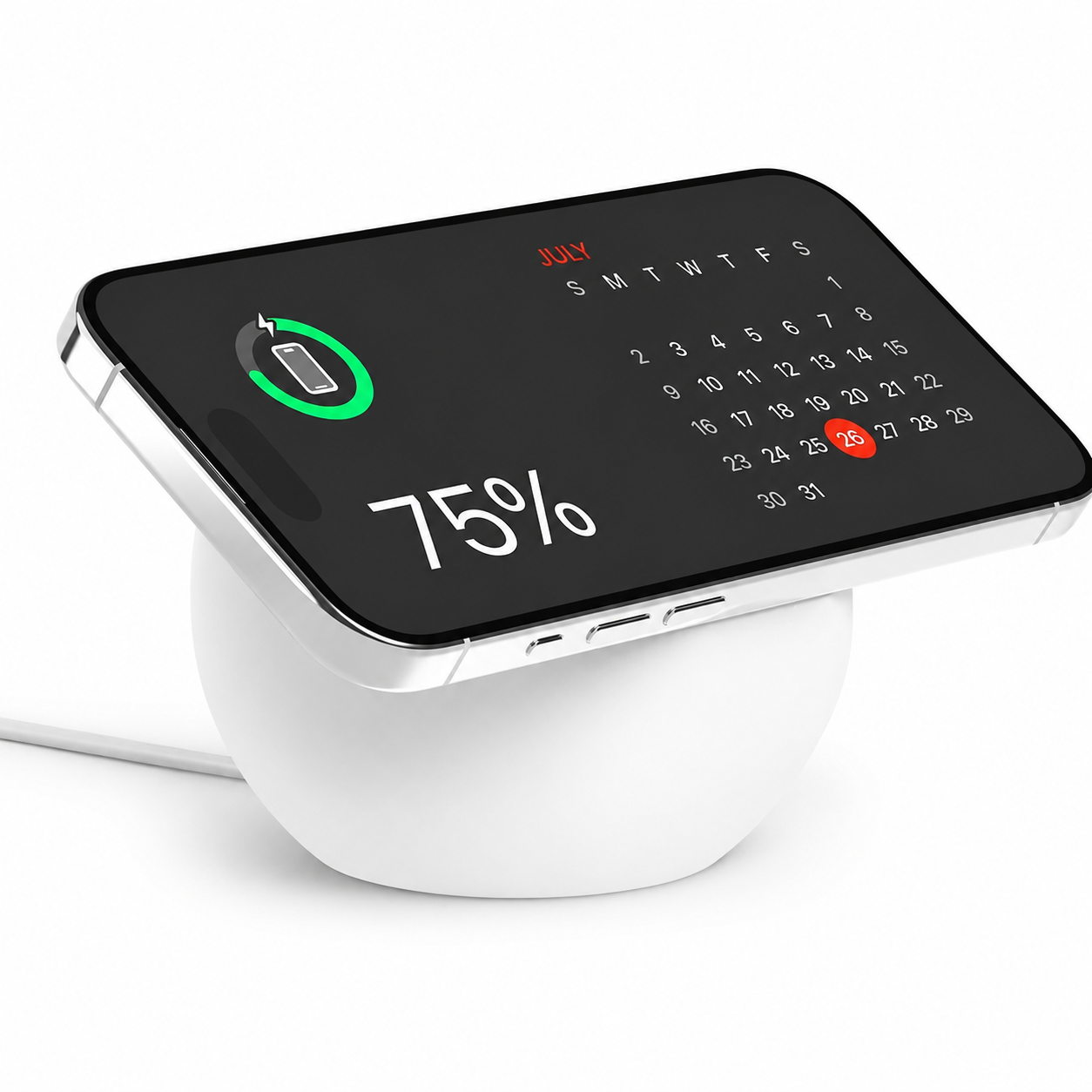 Premium iPhone MagSafe Stand Magnetic Desktop Holder Wireless Charging Compatible Silicone Base Non Slip Stable Viewing Dock Adjustable Desk Mount