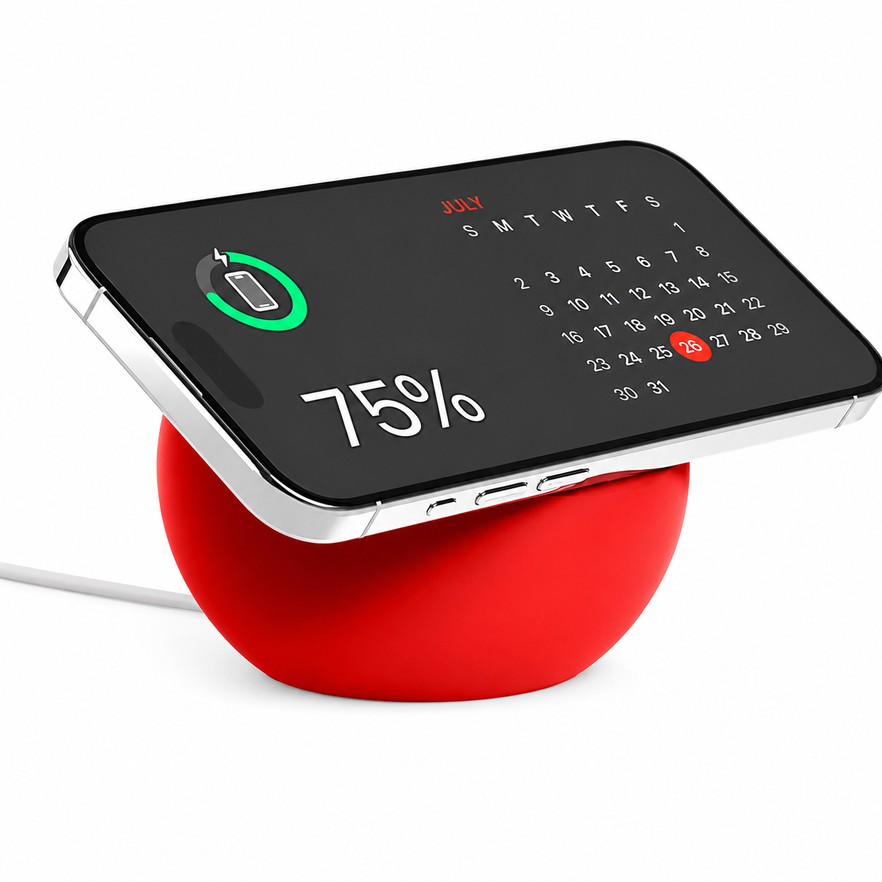 Premium iPhone MagSafe Stand Magnetic Desktop Holder Wireless Charging Compatible Silicone Base Non Slip Stable Viewing Dock Adjustable Desk Mount