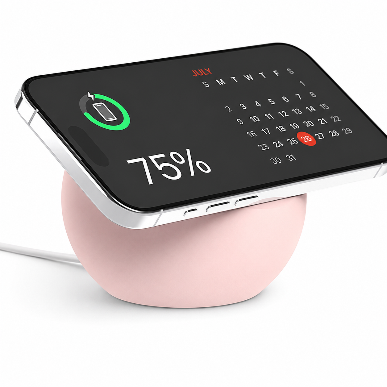 Premium iPhone MagSafe Stand Magnetic Desktop Holder Wireless Charging Compatible Silicone Base Non Slip Stable Viewing Dock Adjustable Desk Mount