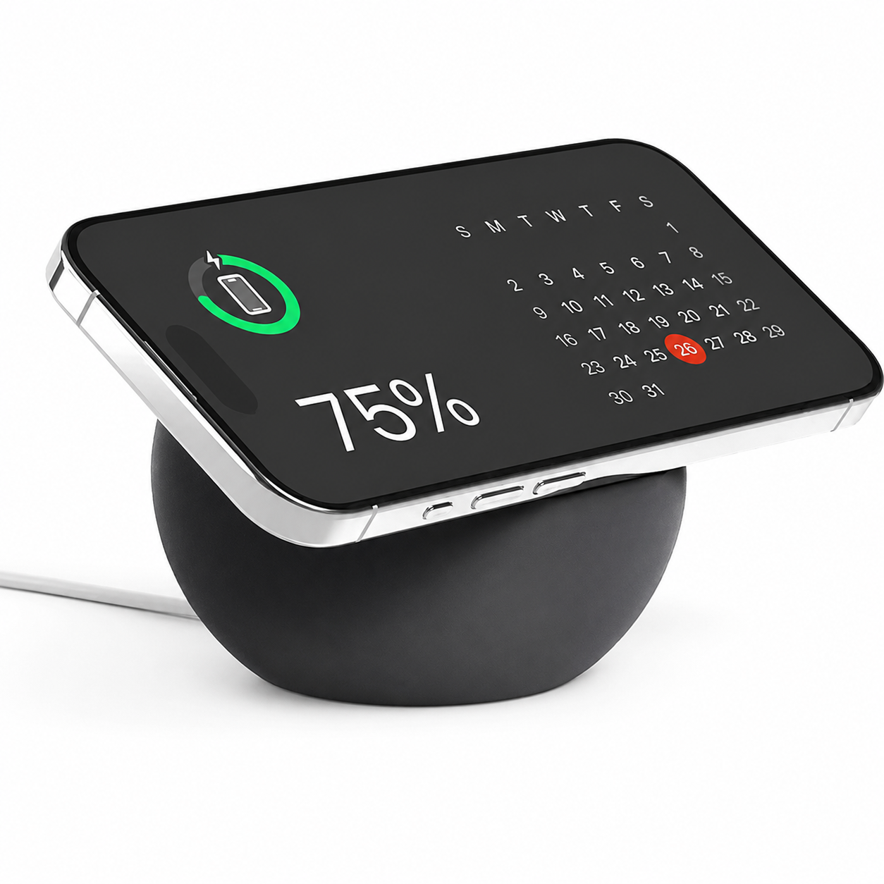 Premium iPhone MagSafe Stand Magnetic Desktop Holder Wireless Charging Compatible Silicone Base Non Slip Stable Viewing Dock Adjustable Desk Mount