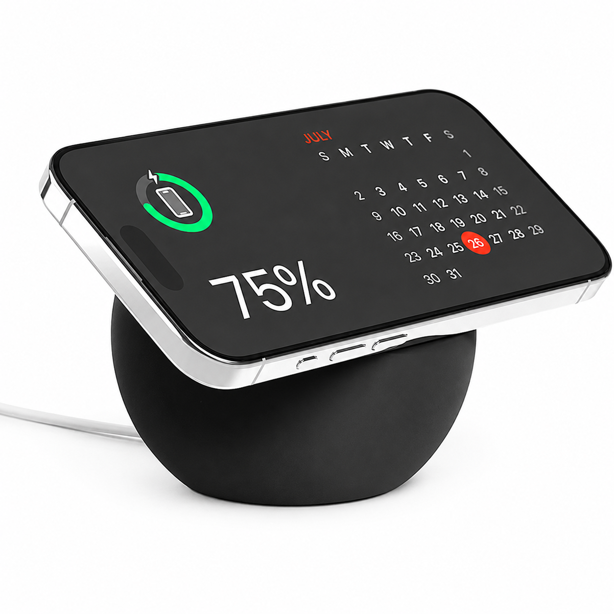 Premium iPhone MagSafe Stand Magnetic Desktop Holder Wireless Charging Compatible Silicone Base Non Slip Stable Viewing Dock Adjustable Desk Mount
