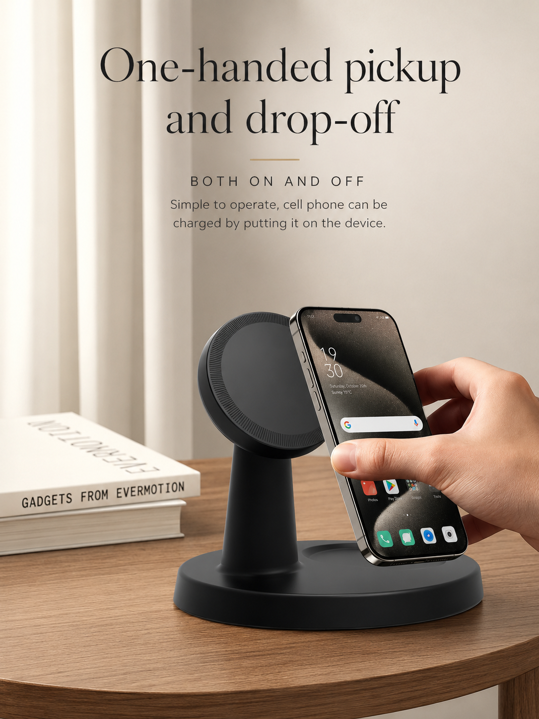 Premium iPhone MagSafe Wireless Charger 3 in 1 Magnetic Charging Station Fast Power Stand Watch Earbuds Type C Input Desktop Organizer Dock Holder