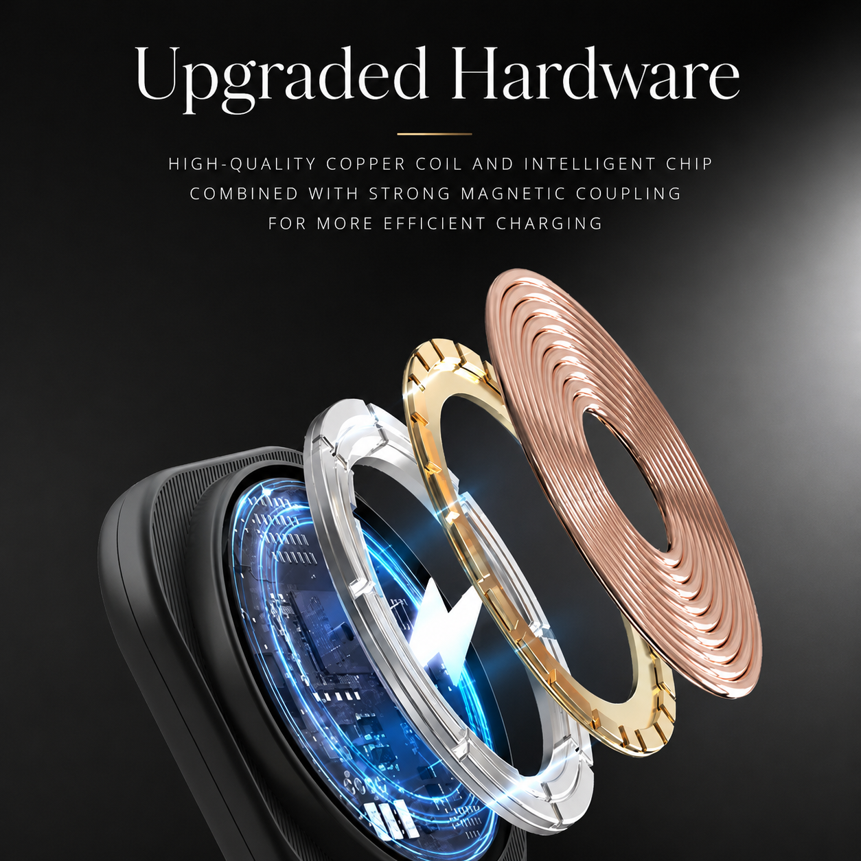 Premium iPhone MagSafe Wireless Charger 3 in 1 Magnetic Charging Station Fast Power Stand Watch Earbuds Type C Input Desktop Organizer Dock Holder