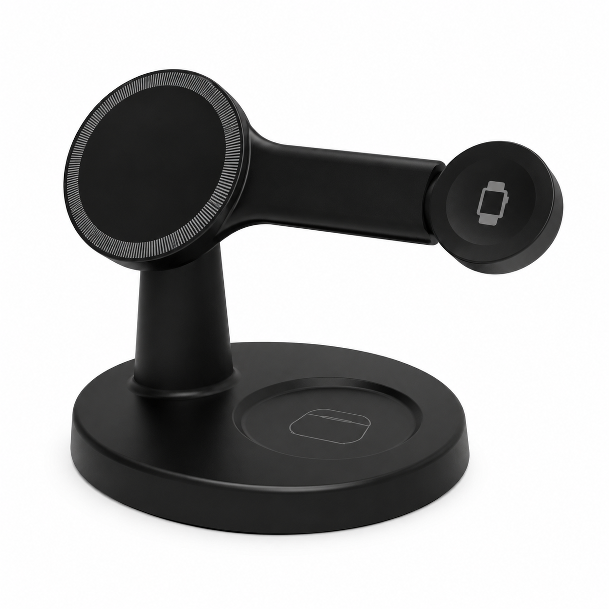 Premium iPhone MagSafe Wireless Charger 3 in 1 Magnetic Charging Station Fast Power Stand Watch Earbuds Type C Input Desktop Organizer Dock Holder
