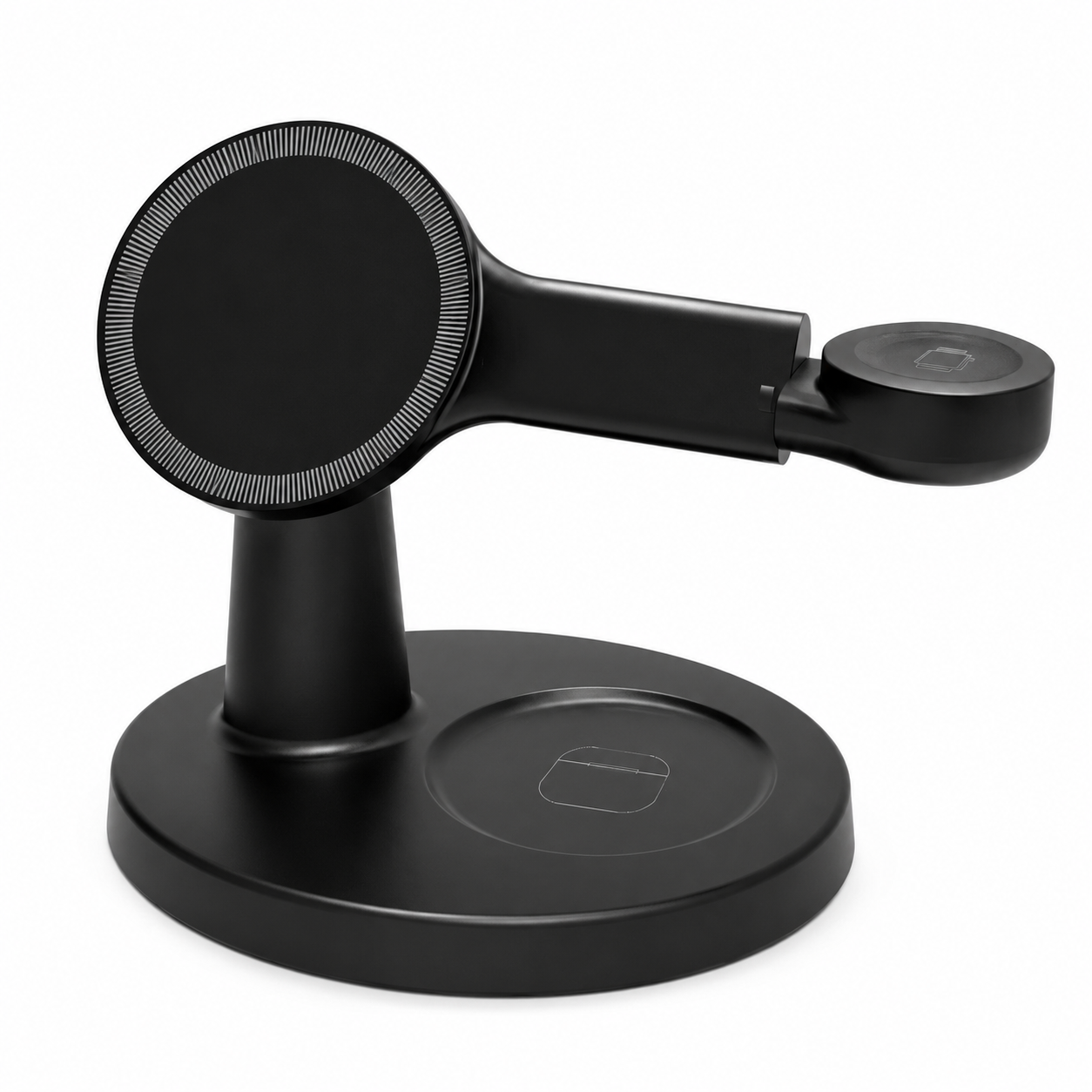 Premium iPhone MagSafe Wireless Charger 3 in 1 Magnetic Charging Station Fast Power Stand Watch Earbuds Type C Input Desktop Organizer Dock Holder